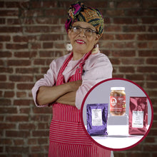 Load image into Gallery viewer, AUNT FLORA'S SOULSATION APPLE COBBLER PIE FILLING & BONUS COFFEE PACKS