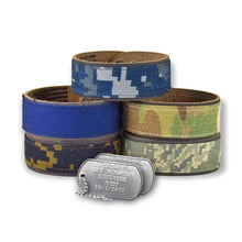 Load image into Gallery viewer, VALORBANDS AUTHENTIC PATRIOTIC MILITARY BRACELETS (2 PACK) &amp; BONUS DOG TAGS

